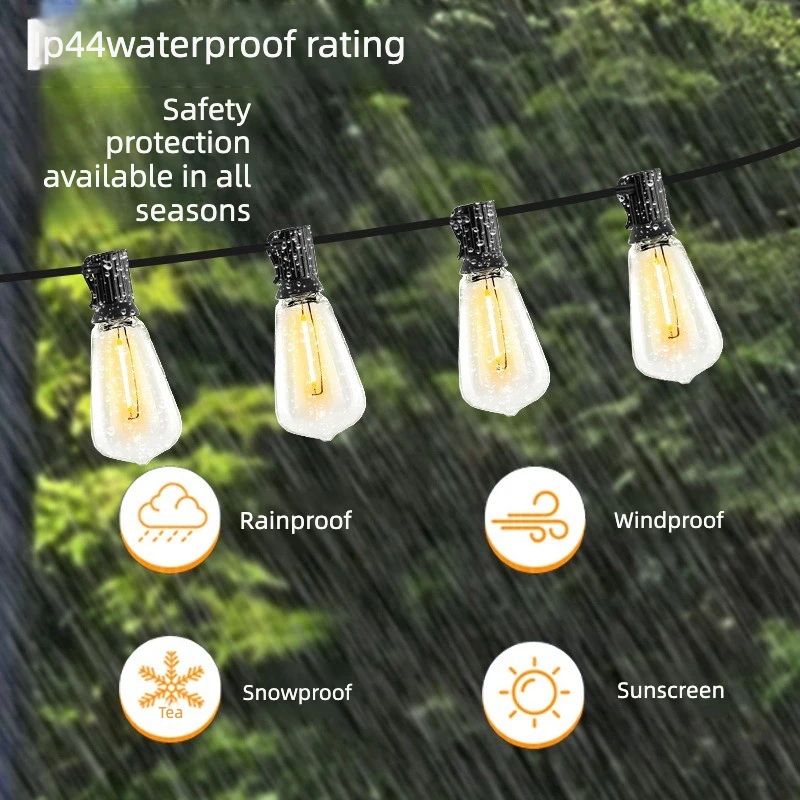 Picture 4: St38 solar light string, retro outdoor camping ambient light, halloween decorative light string
