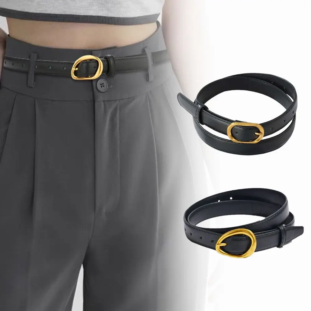 

Versatile Luxury Design Leather Belt Women Fashion Pin Buckle Waistband Trendy Waist Strap