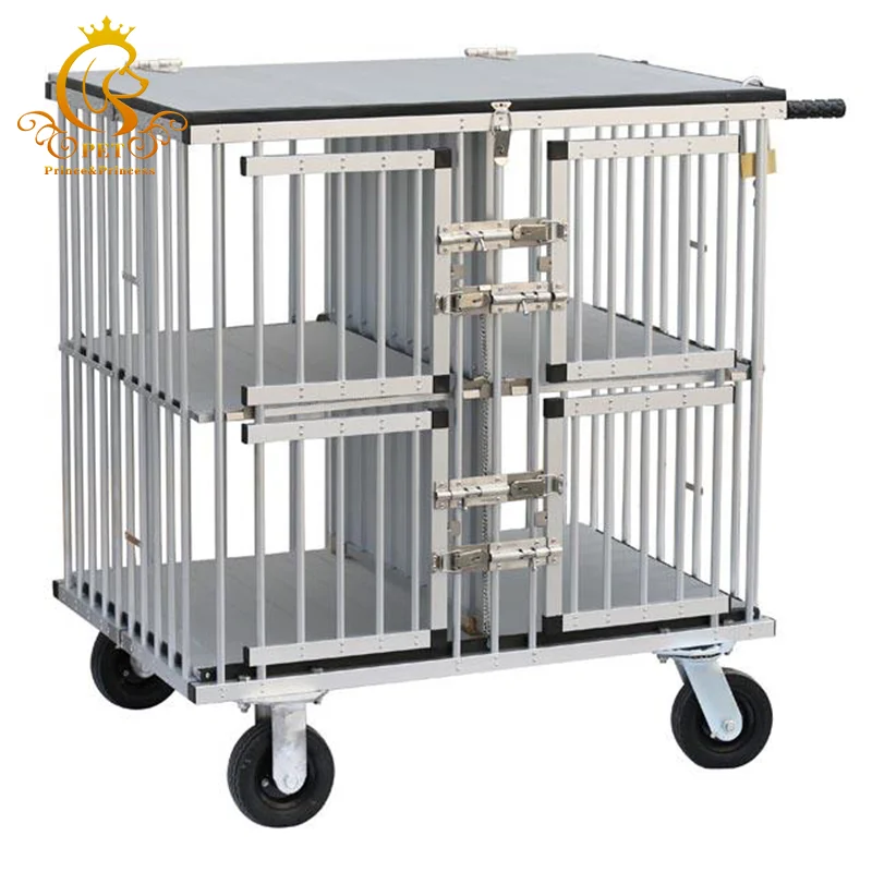 Small Size Pet Crates Cage Dog Trolley Pet Cages Carriers Houses Handled Cage Trolley Pet Carrier
