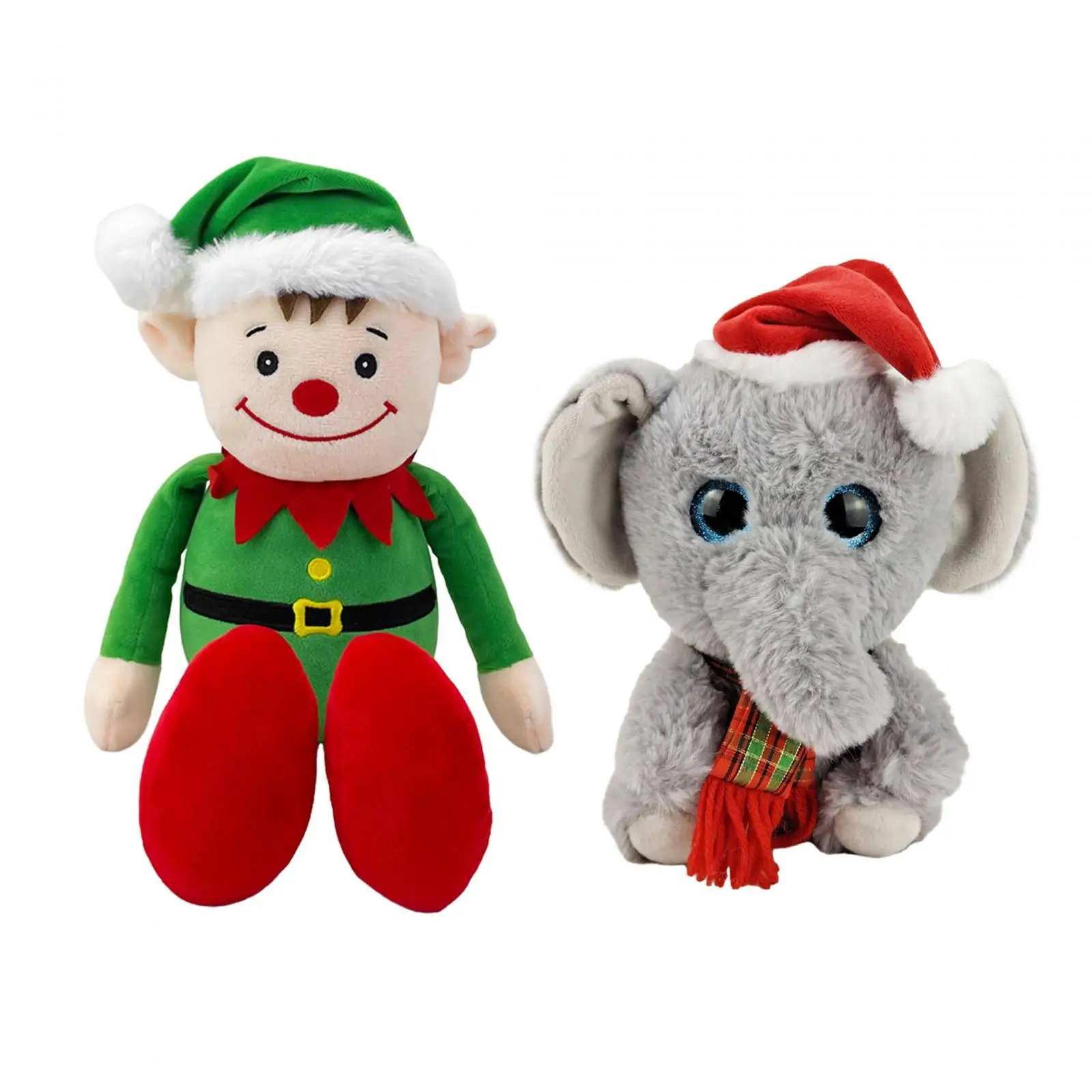 Schattige pluche pop auto kantoor thuis ornament knuffelige cartoon kerstversiering voor