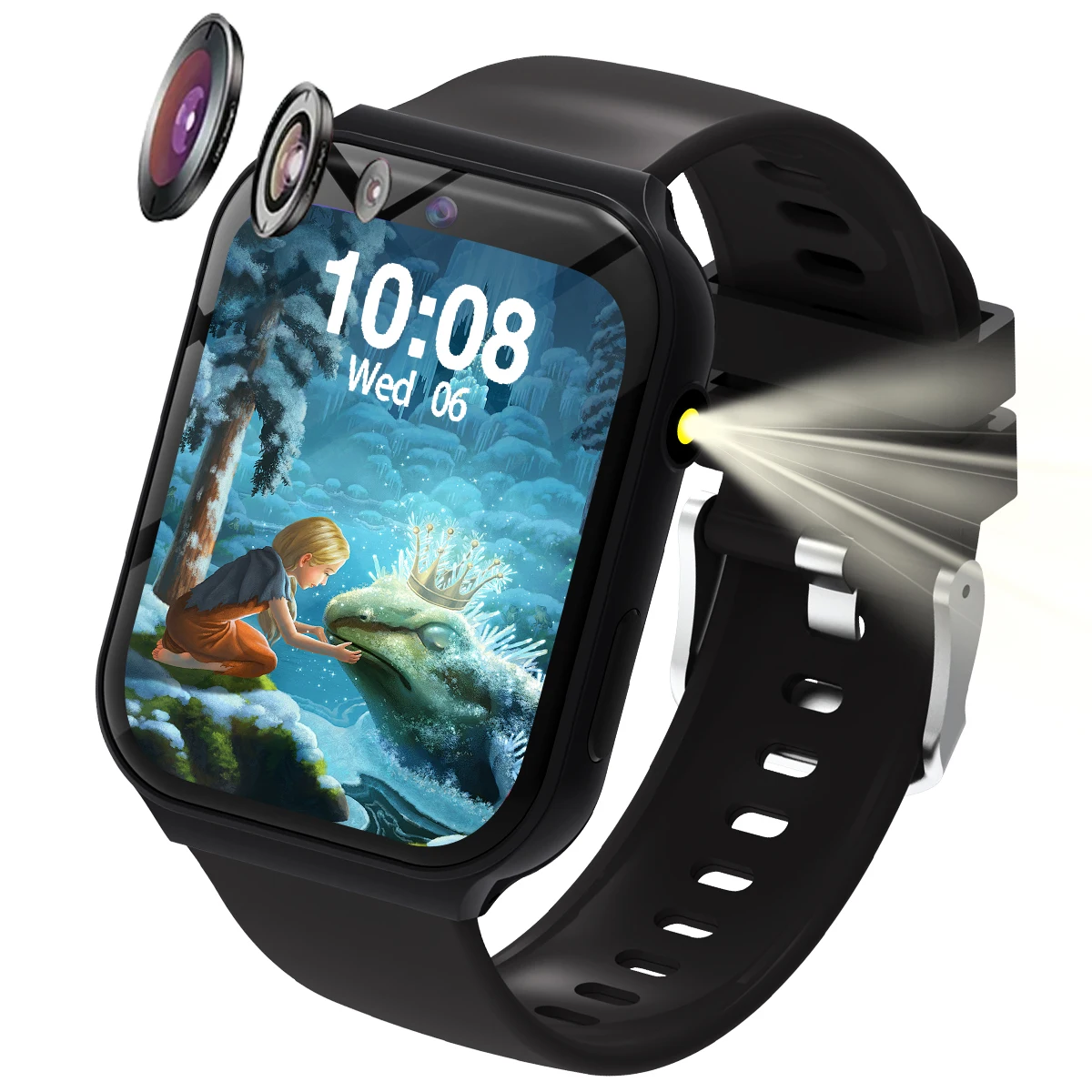 2025 New Smartwatch For Kids HD Camera Flashlight Study Partners Multi Games Calculator Children's Day Birthday Gift Boys Girls