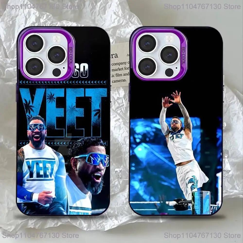 

J-Jey Uso YEET Phone Case For iPhone 16,15,14,13,12,11,Mini,Pro,SE,MAX Purple Matte Silicone Cover