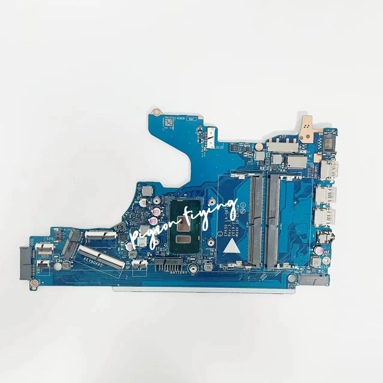 Imagem -03 - Laptop Motherboard para hp Pavilion 15-da 250 g7 Mainboard Cpu:i37020u Sr3tk Ddr4 L49974601 L49974001 Epk50 La-g07dp La-g07dp