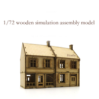 1/72 European Store Scene Model Rural Architecture Wooden Assembly Model Miniature House Landscape Handmade Toys