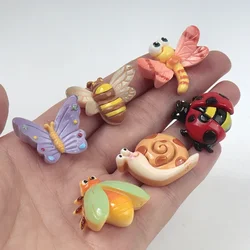 10/100Pcs Resin accessories Bees Butterflies Snails Dragonflies Series patch Scrapbook DIY Children handmade Hairpin Phone Case