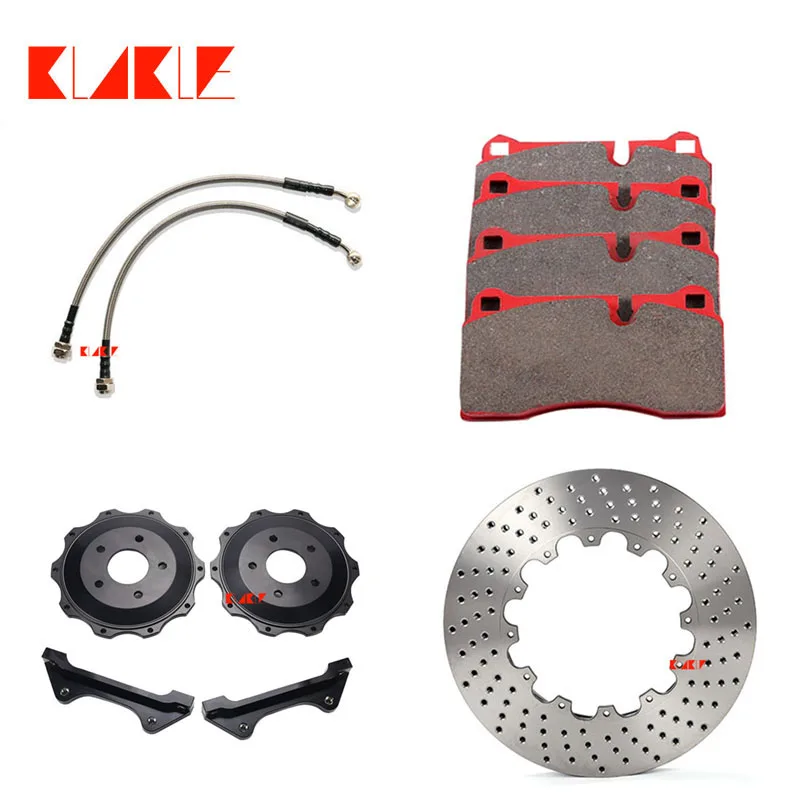 For KLAKLE Integrated Electric Parking Brake Caliper Kit (EPB) Aviation Aluminum Alloy 380*28mm 4 Piston for for S2000