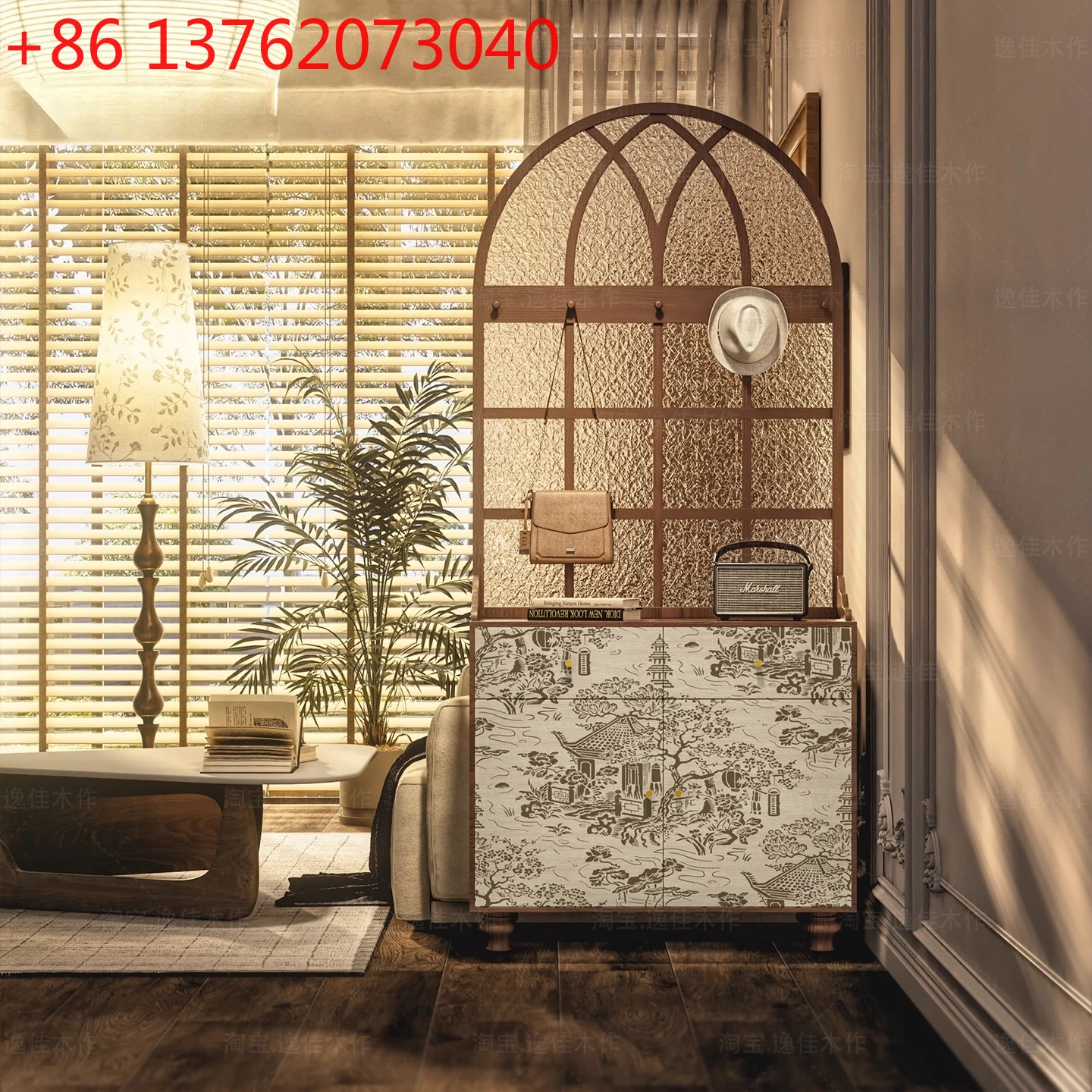 

Средневековый пейзаж, украшение, входной шкаф, вертикальный шкаф, встроенный шкаф для хранения домашнего экрана