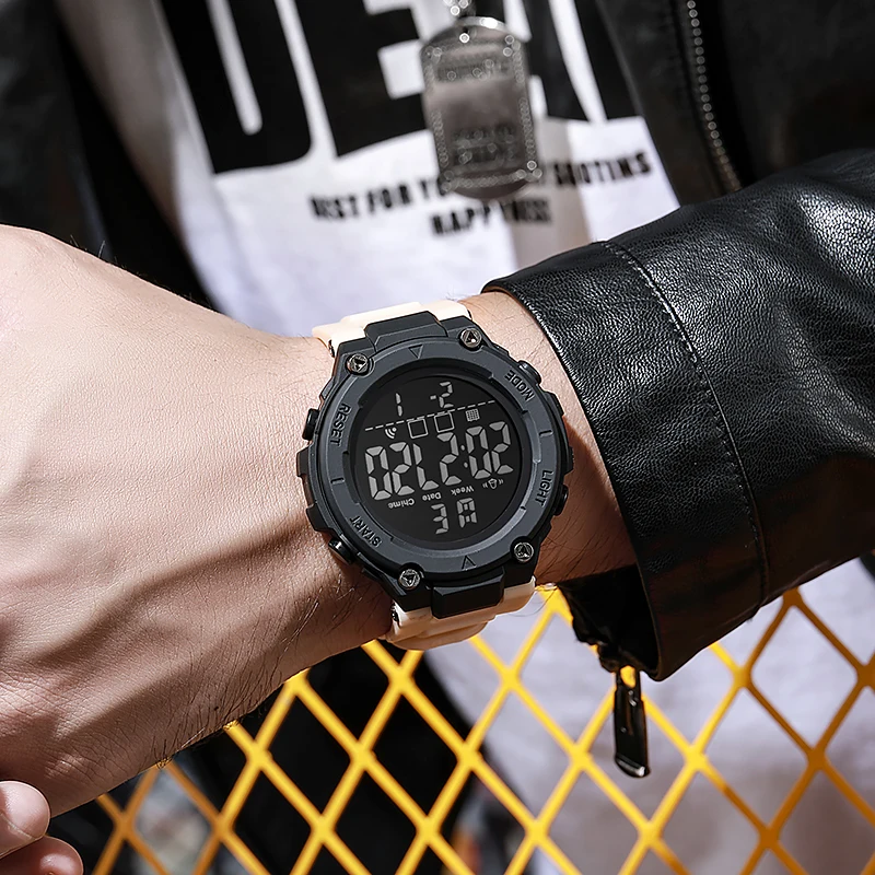 Nuevo conceito Reloj con tecnología negra Reloj electrónico multifuncional para deportes al aire libre con estilo para hombres y mujeres