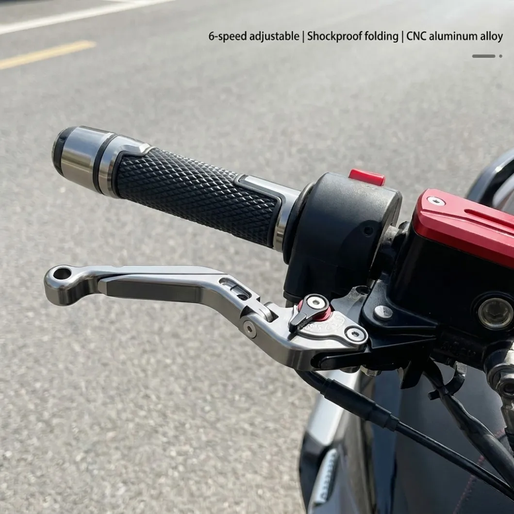 

Suitable for Triumph Thruxton 2004-2014, motorcycle handlebars, brake clutch levers, folding anti fall brake levers
