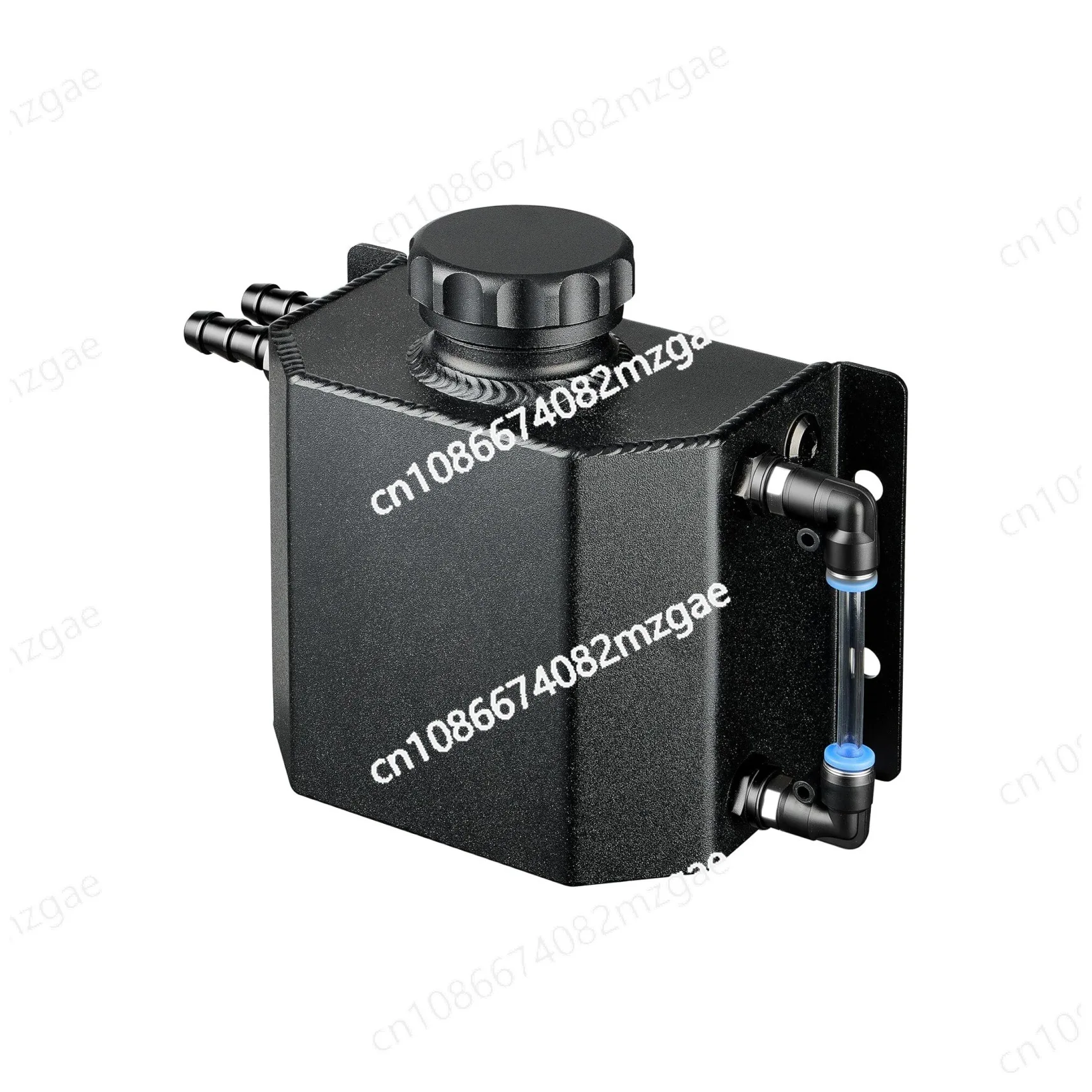 Car Modification 1L Square Ventilator Oil Pot Expansion Cooling Overflow Tank Aluminum Alloy Universal