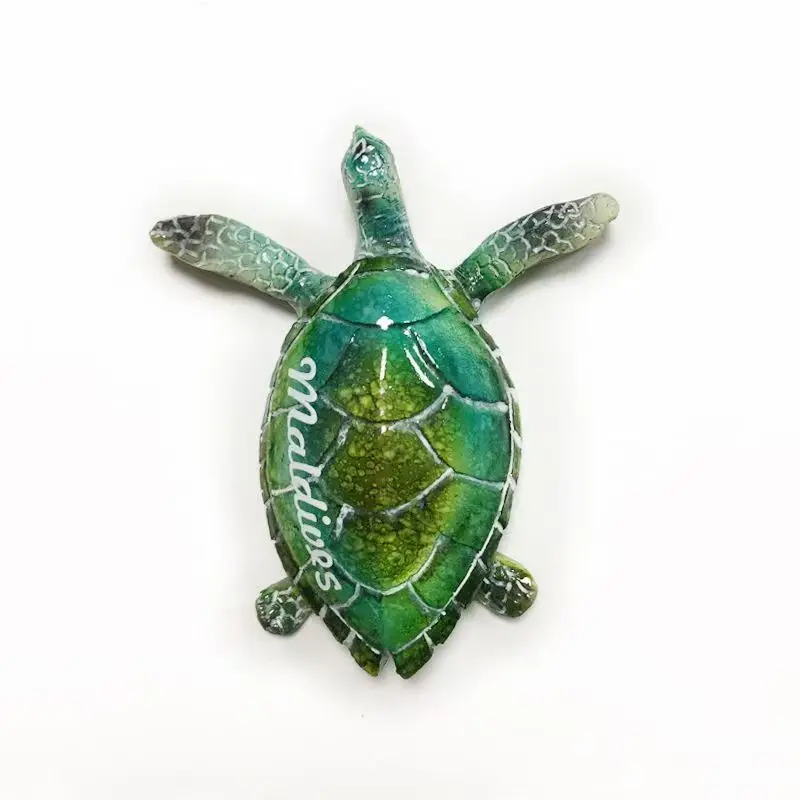 Maldives sea turtle creative refrigerator sticker tourism commemorative hand drawn three-dimensional