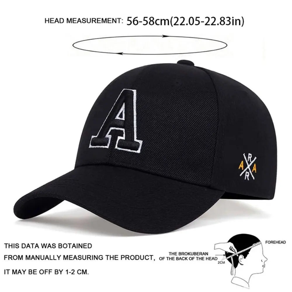 Casual Cotton Baseball Cap Embroidery Breathable Snapback Hat Spring Summer Hip Hop Sun Hat Running