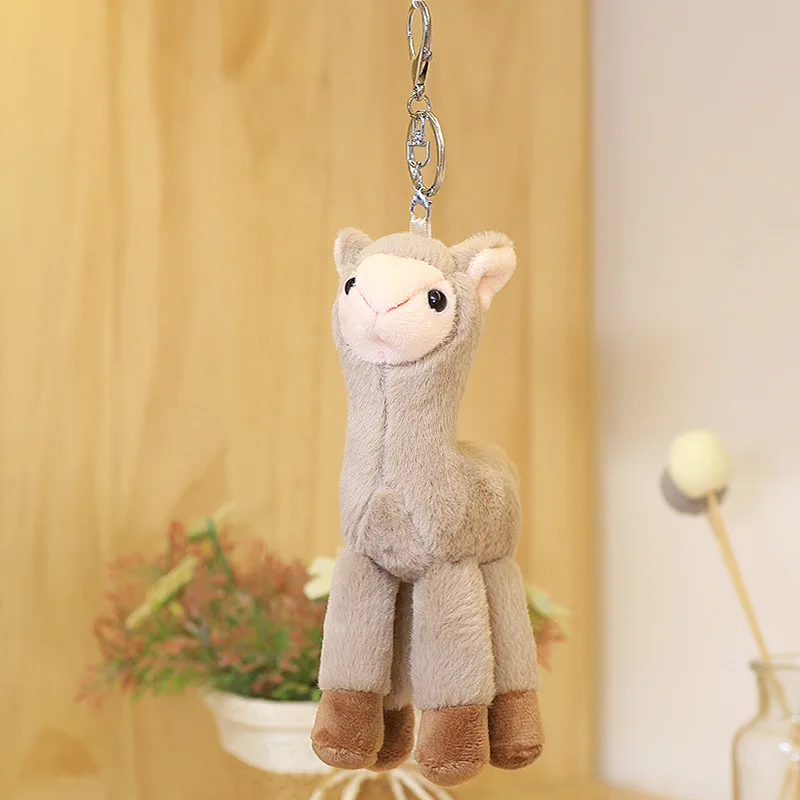 keychain alpaca Soft Key Chain Ornament Cartoon Designed Cute Key Chains Funny Souvenir Gift For Kid Pendants