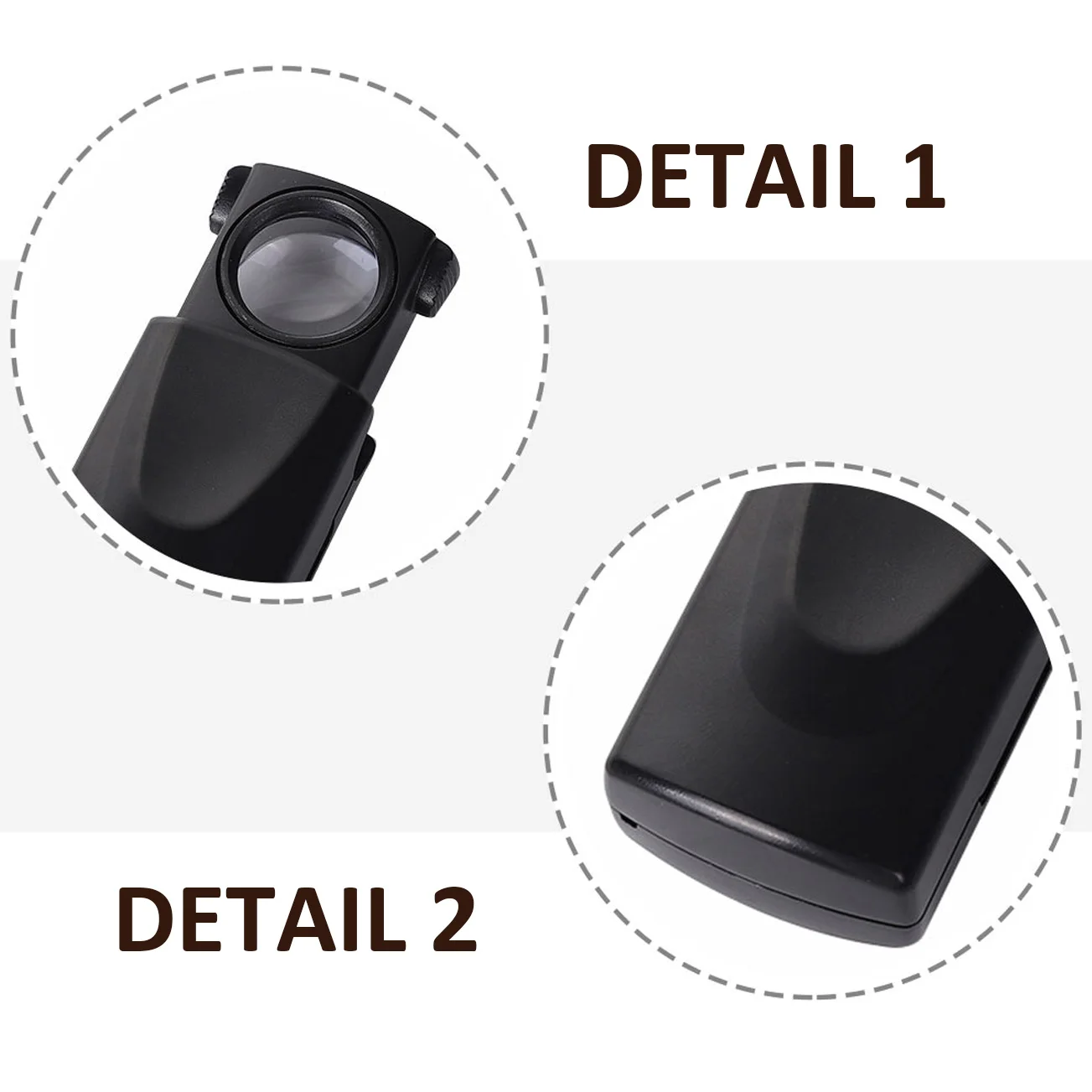

4Pcs Jewelry Magnifying Glass LED Illuminated Pull type 30X Loupe Black H held Lightweight Collectibles Hobbyists