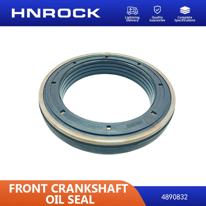NEW HNROCK Crankshaft Front Oil Seal 4890832 Suitable for Construction Machinery Excavator 6D107 Engine Original Parts