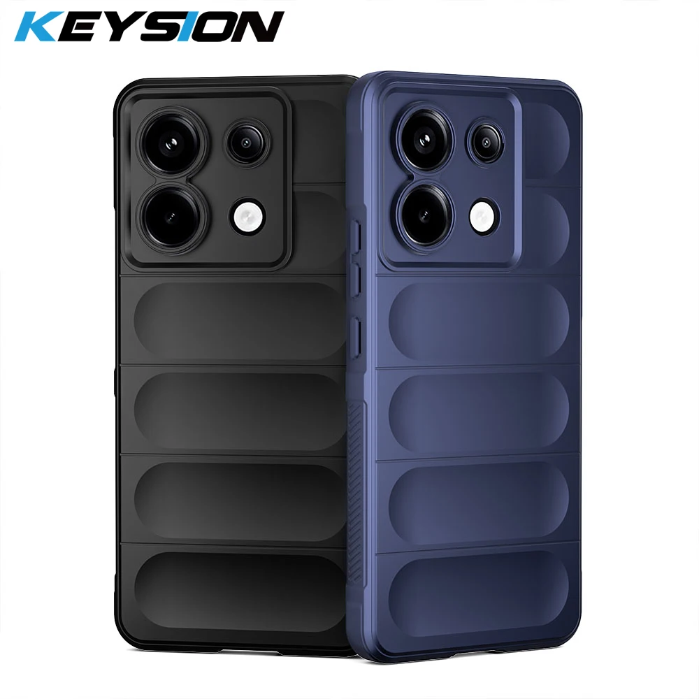 KEYSION Shockproof Case for Redmi Note 13 Pro 5G 12 Pro+ 5G Anti-skid Soft Silicone Phone Cover for Xiaomi POCO X6 Pro X5 M6 Pro