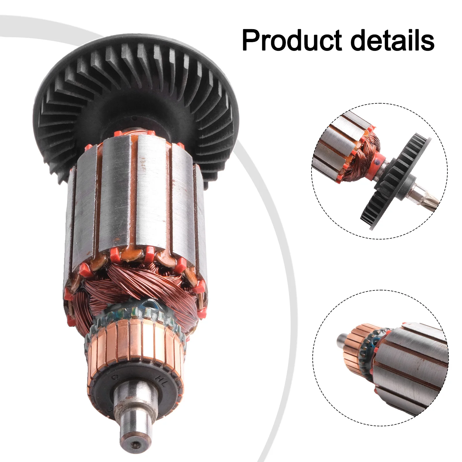 Anchor Motor Replacement 6 Teeth Rotor Gear for GBH226 GBH226ERE GBH226DRE Armature Part for ROTOR Gear GBH2 26 and GBH2 26DRE