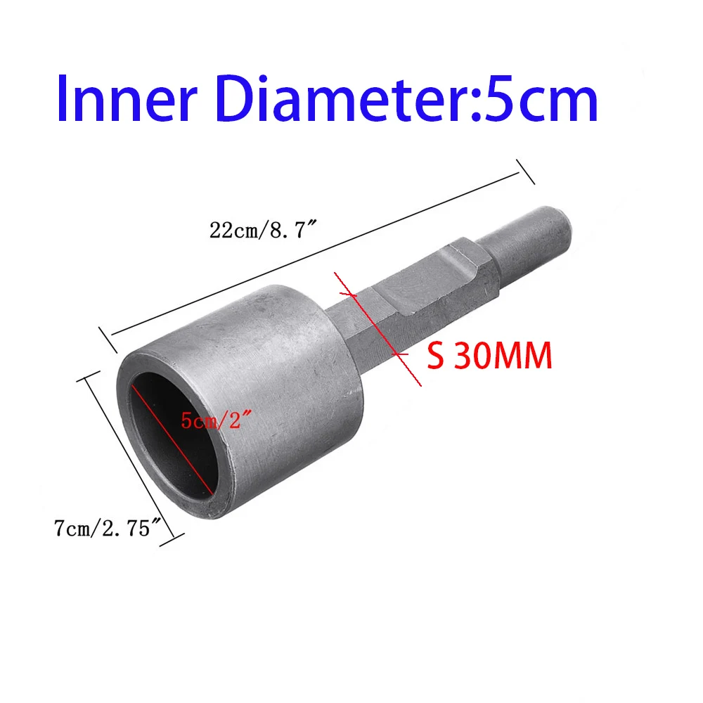 

S30mm Outer Hexagon Hand Held 65 95 125a Electric Gasoline Jack Hammer Bits Sleeve Pile Driver Mount Seat Inner Hole 5CM 8.5CM