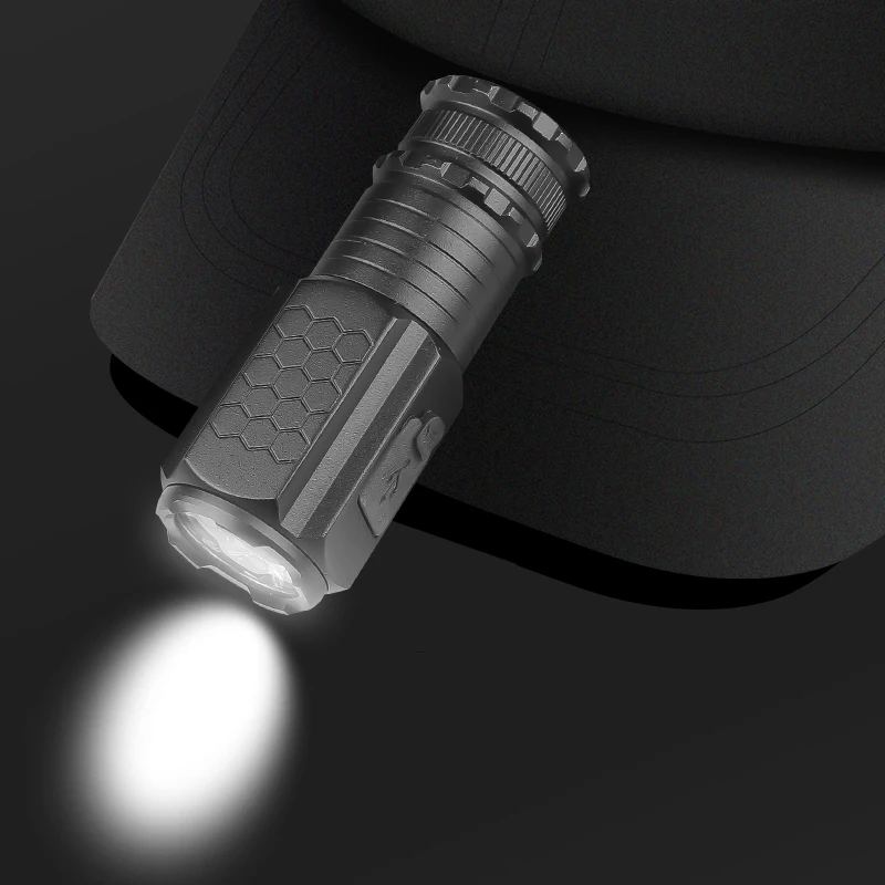 

ZK40 mini flashlight 3*LED strong light multifunctional flashlight three eyes small steel cannon TYPE-C rechargeable convenient