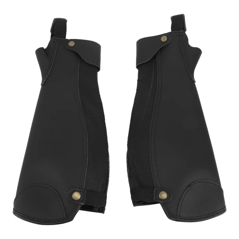 

1 Pair Equestrian Half Chaps Breathable 3 Layer Fabric Shock Absorbing Anti Abrasion Horse Riding Half Chaps For Child Adults