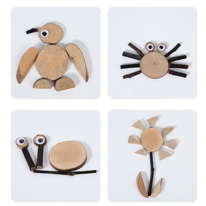 Rompecabezas de ramas de madera DIY, juego práctico de madera Montessori para bebés, juguetes educativos interactivos para edades tempranas, regalos para niños