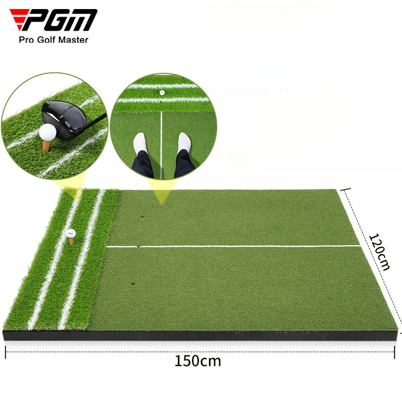 Golf Strike Mats Auxiliary Line Guide 1.2x1.5m Indoor Outdoor Swing Pad DJD050