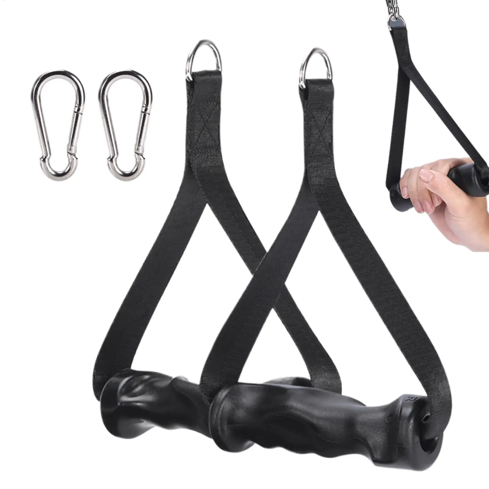 

Anti-Slip D Handle Cable Attachment Gym Exercise Handles Tricep Training Rowing Pulldown Back Shoulder Arm Fitness Gear