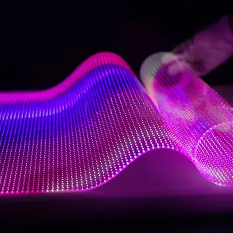 Bendable Flexible Transparent LED Film Screen Seamless Splicing Display for Curved Glass - view 4