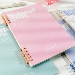 Loose-leaf Book Cover & Ring A5 B5 PP Colorful Binder Spiral Ring Transparent Plastic Stationery Office School Supplies