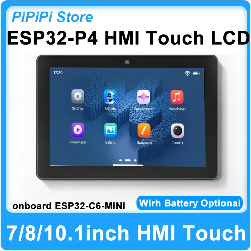 

Waveshare ESP32-P4 WiFi 6 Touch LCD 7/8/10.1 Inch Development Board ESP32-C6-MINI HMI All in One Front Camera Smart Home IoT