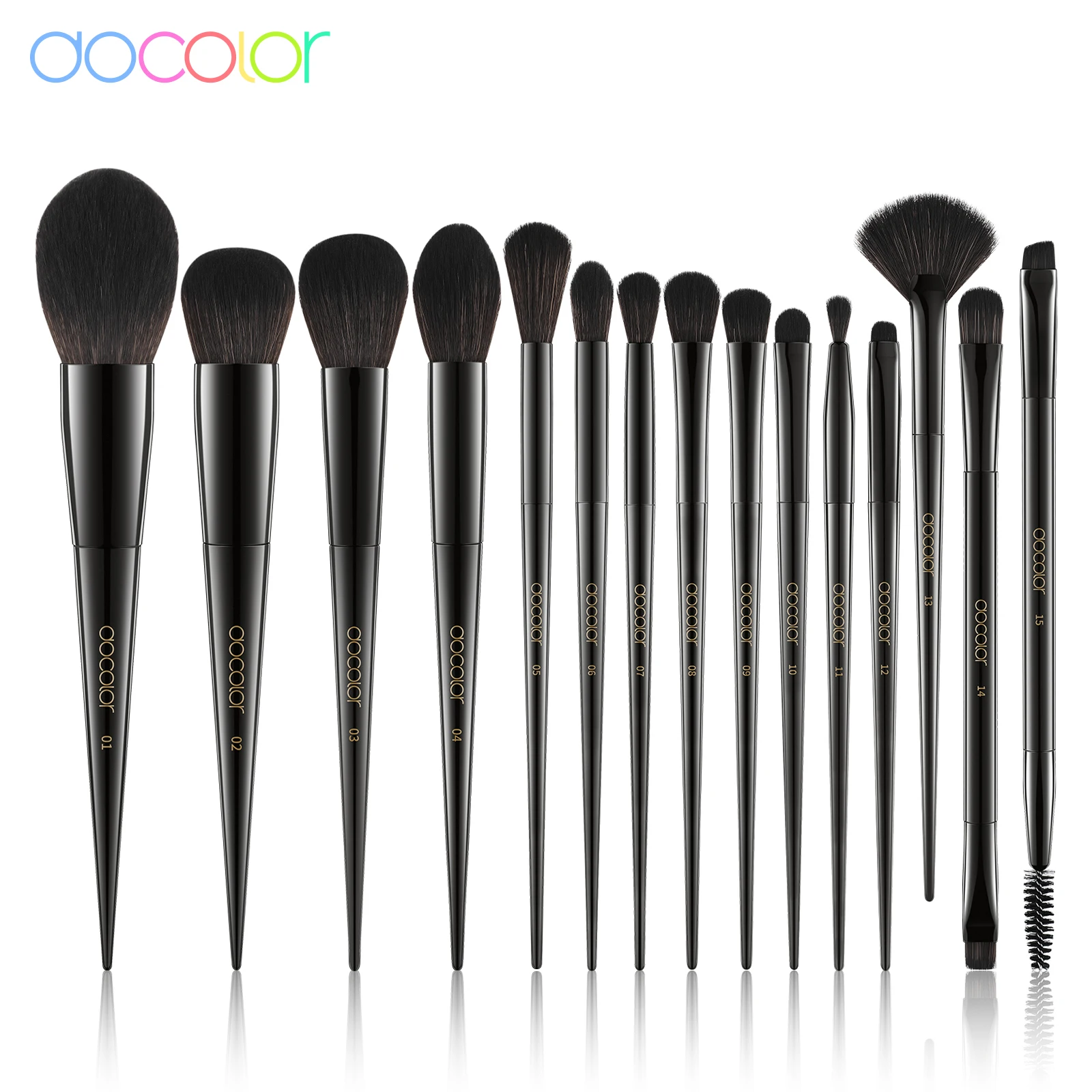 

Docolor Eyeshadow Brush Set Black Eye Makeup Brushes Blush Concealer Foundation Eyeshadow Liner Blending Brush Cosmetic Tools