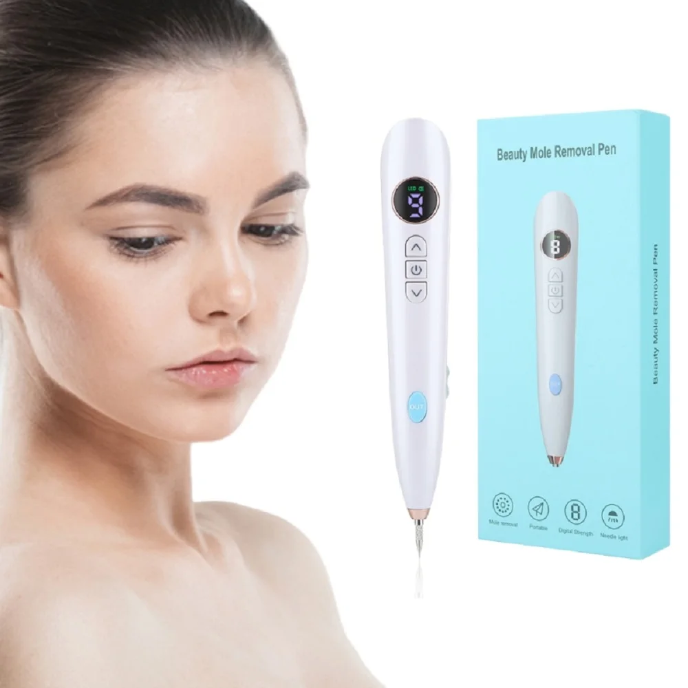 Penna per rimozione verruca elettrica USB a 9 livelli Penna per rimozione verruca per macchie scure Penna per rimozione lentiggine facciale Penna elettrica per rimozione verruche della pelle