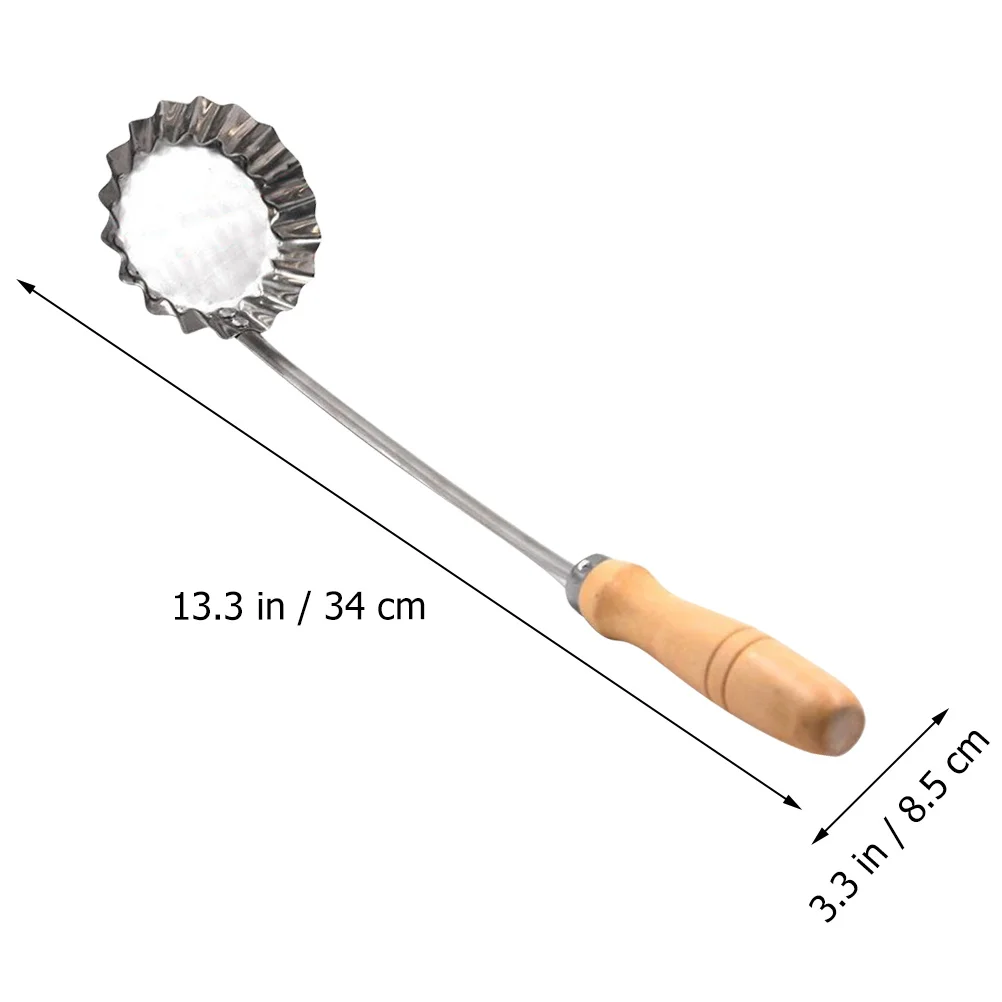 

1Set Stainless Steel Frying Spoon Wooden Handle Kitchen Tong Non-Stick Oil Scoop Tool for Fried Snack Kitchen Tongs