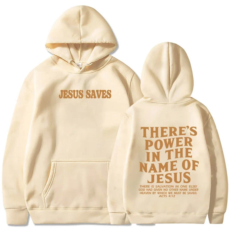 Hoodie Jesus para homens e mulheres, moletons, pulôver, tops, streetwear, fé, poder em nome de Jesus, fé