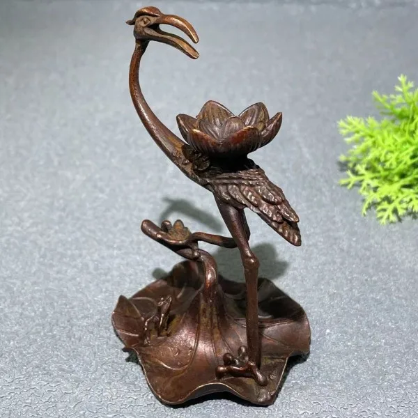 Wind Bronze Ware, Crane, Lotus Leaves, Frog Fragrance, Green Crane Asking the Sky, Crouching, Coming to Wealth, Fragrance Ins