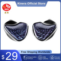 Kinera Celest Wyvern Black In-Ear Earphones 10mm LCP Dynamic Driver With Detachable Boom Microphone IEMs Cable Audio Headphones