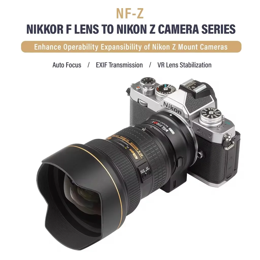 NF-Z VILTROX สำหรับ Nikkor F mount เลนส์ TO NIK Z อะแดปเตอร์อุปกรณ์ติดกล้องโฟกัสอัตโนมัติอะแดปเตอร์เลนส์เต็มเฟรมสำหรับ Nikon Z6 Z7 Z8 Z9 Z7II
