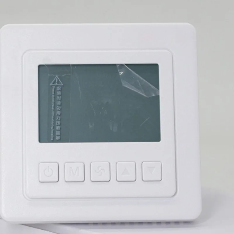 Central Air Conditioner Thermostat Fan Coil 3 Speed Switch Dual Temp Control LED Display FCU Controller Compatible with T5200-TB