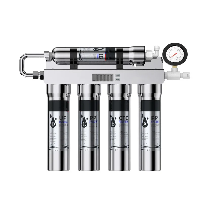 Stainless Steel Home Water Fitter Purifier Alkaline Purificador 5 Stages Ultrafiltration Membrane Water Purifier Kitchen Sink