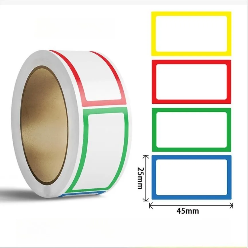 250pcs Stickers Colorful Label Stickers Waterproof Removable Self-Adhesive Handwritten Blank Name Stickers Index for Labeling