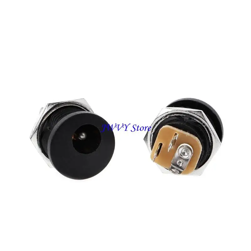 573A 5 Pcs 5.5mm x 2.1mm Male for DC Power Plug Connector+5 Pcs Screw Lock Female Pan