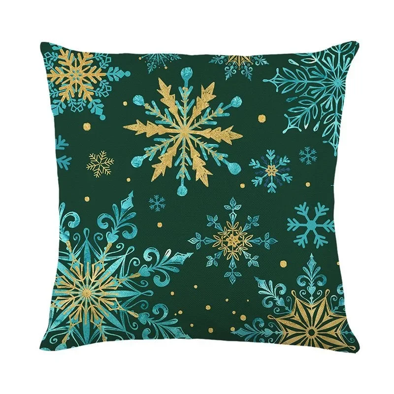 Christmas Tree Pillow Cover Sofa Living Room Cushion Cover Office Waist Pillow Bedside Square Pillowcase Removable and Washable