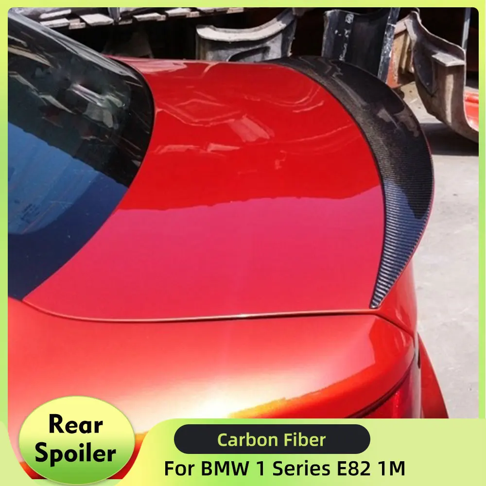 

Car Rear Spoiler Wing For BMW 1 Series E82 1M Coupe 2011-2017 Carbon Fiber Rear Trunk Spoiler Boot Lip Spoiler Wing