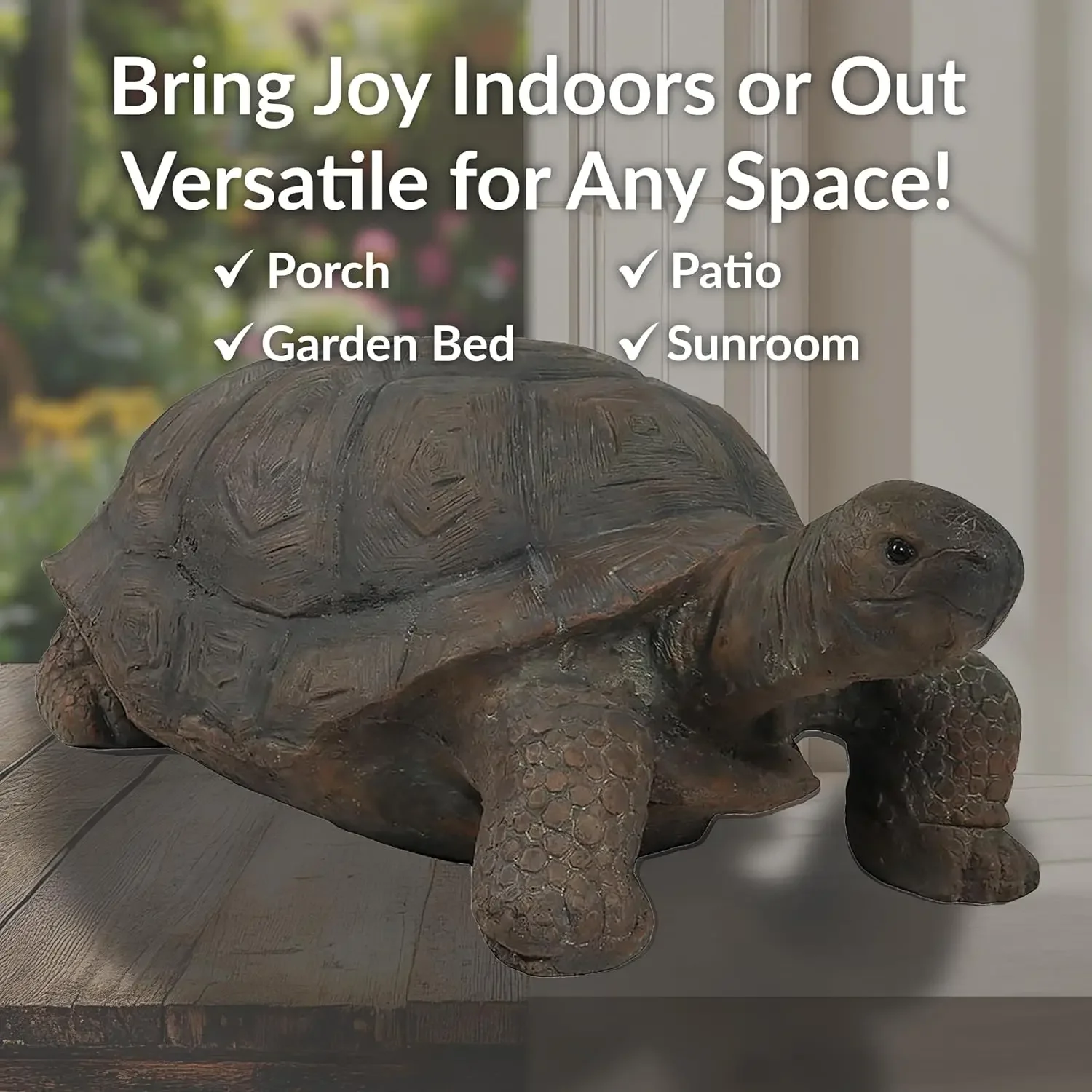Sunnydaze Todd the Garden Turtle Statue, Large Turtle Yard Décor, 30