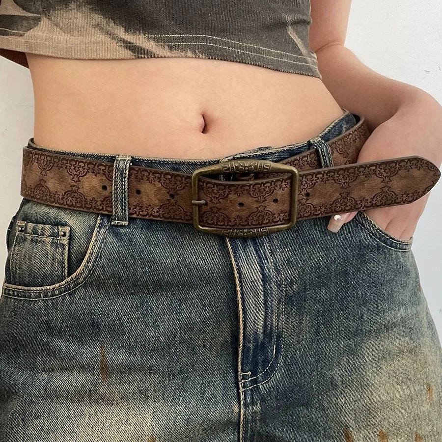 

Women's retro PU belt new style high-end niche design belt versatile jeans skirt belt