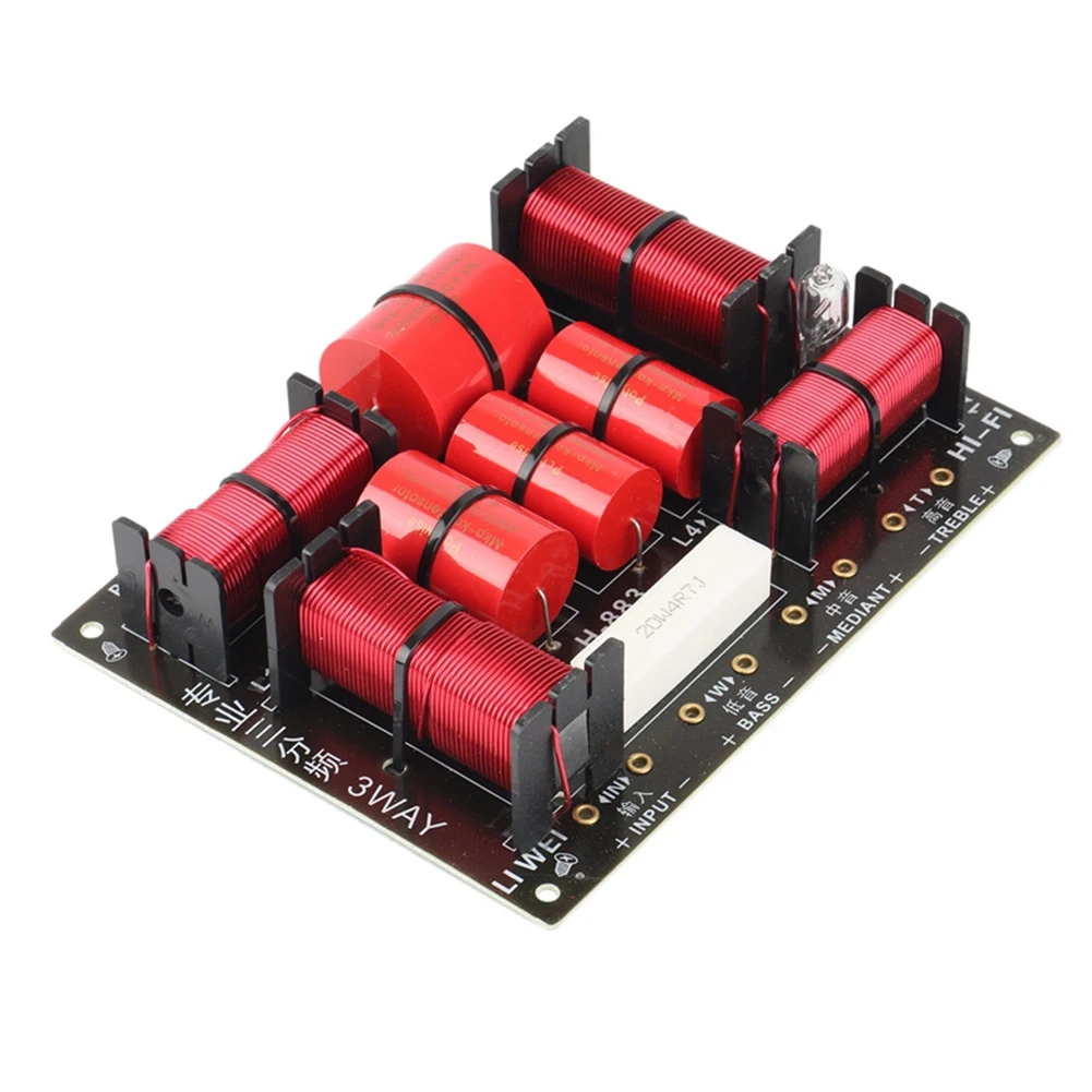 Abgn 400w divisor de crossover de 3 vias, tweeter de alta fidelidade, alto woofer, alto-falante crossover 1250h/5000hz com proteção de alto tom