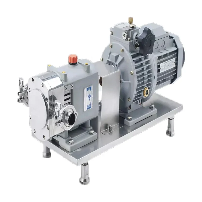 Stainless Steel Oil Cam Rotor Stator Mortar Pump Food Grade Sanitary Mini Rotary Lobe Pump For Chocolate Honey