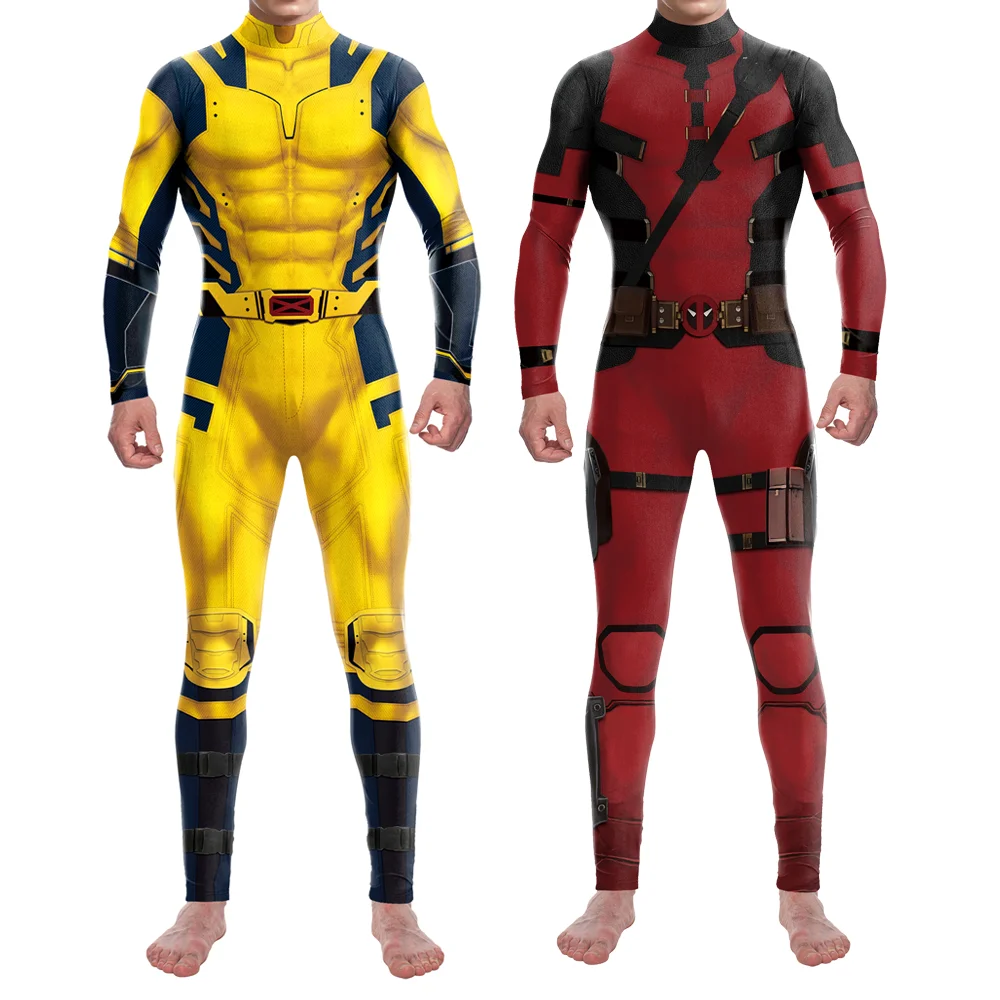 Wolverine Cosplay Costumes Superhero Men Movie Deadpool Cosplay Costumes Christmas Jumpsuit Performance Party Zentai Bodysuits