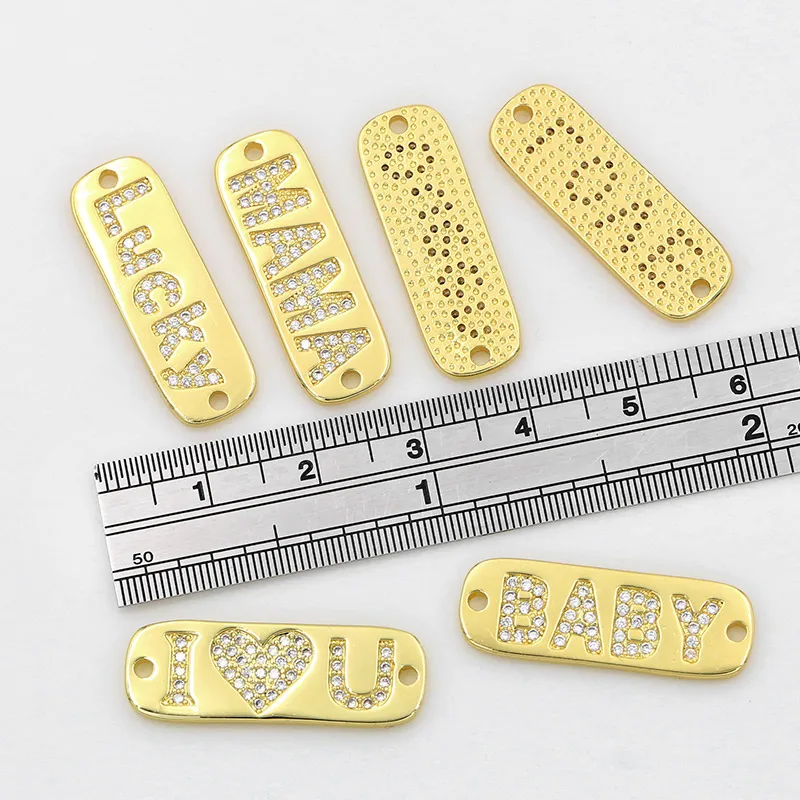 OCESRIO DIY Pendant CZ Copper Paper Clip Lucky Charms Decoration For Hand Made Chains Necklace Jewelry Making Supplies Chma008