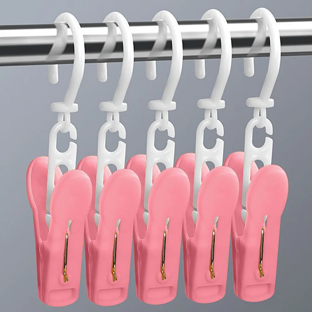 

30Pcs Laundry Hook Clips Heavy Duty Plastic Hangers for Clothes Hats Towels Socks Boots Indoor Outdoor Use Multipurpose Hanging